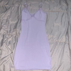 HM Ribbed Bodycon Dress Purple Size XS